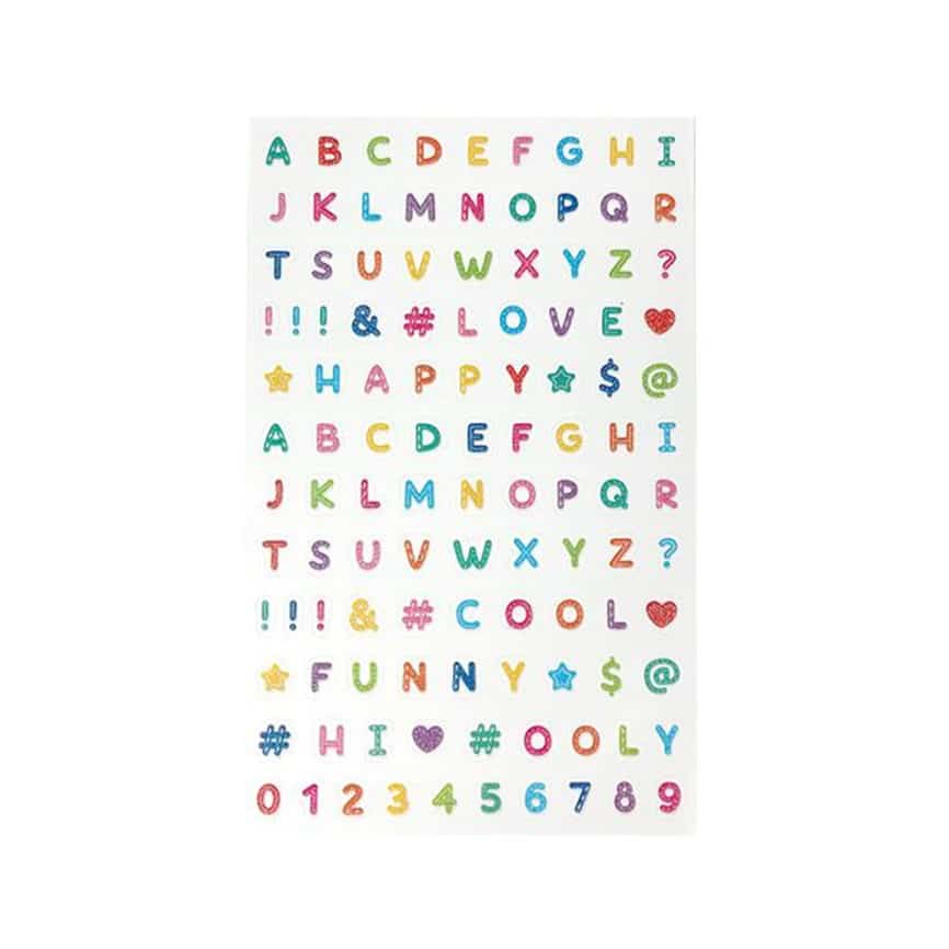 Stickiville Sticker, Alphabet