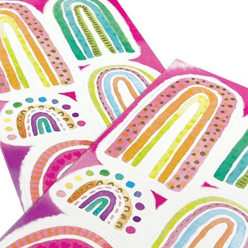 Stickiville Sticker, Watercolor Rainbows