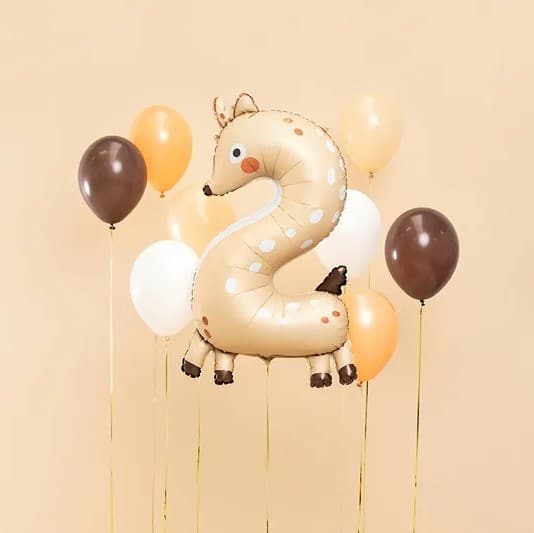 Folienballon *2*, Tier-Zahl