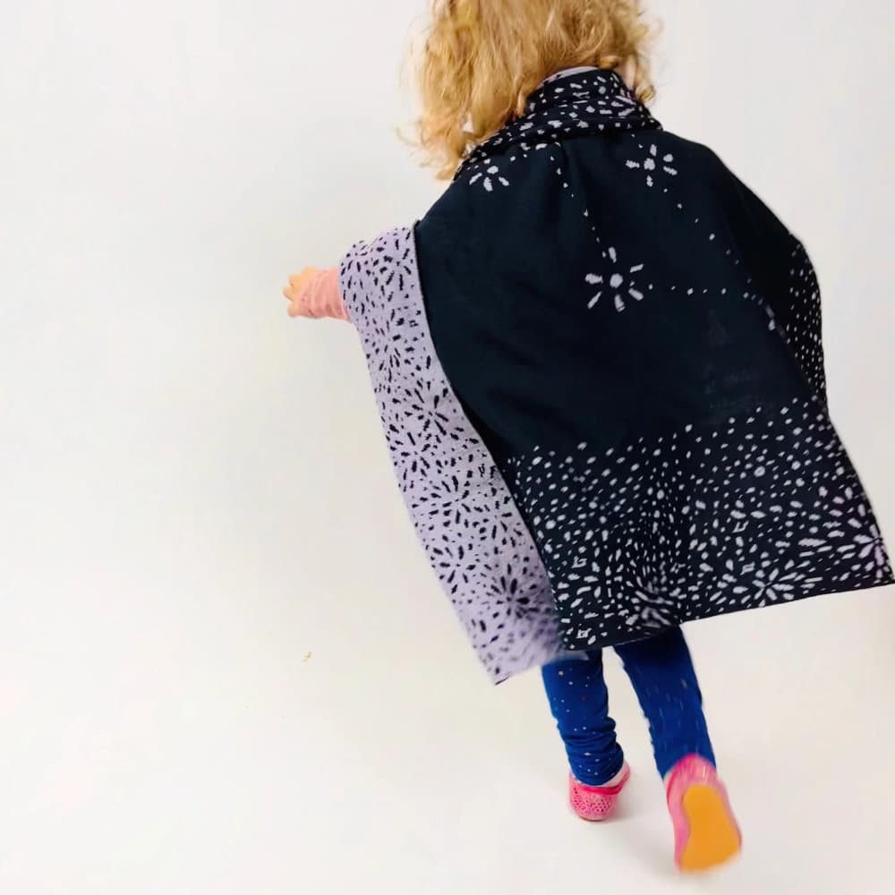 Personalisierte Babydecke *Cosmos*, Nachthimmel / Flieder