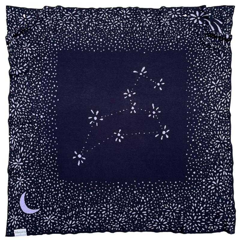 Personalisierte Babydecke *Cosmos*, Nachthimmel / Flieder