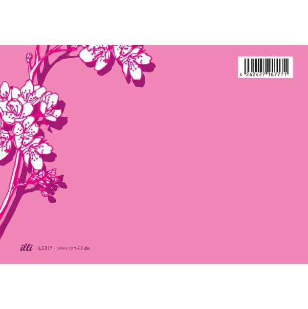 Postkarte Blumen mit Goldprägung *Penki* von illi, über Kyute