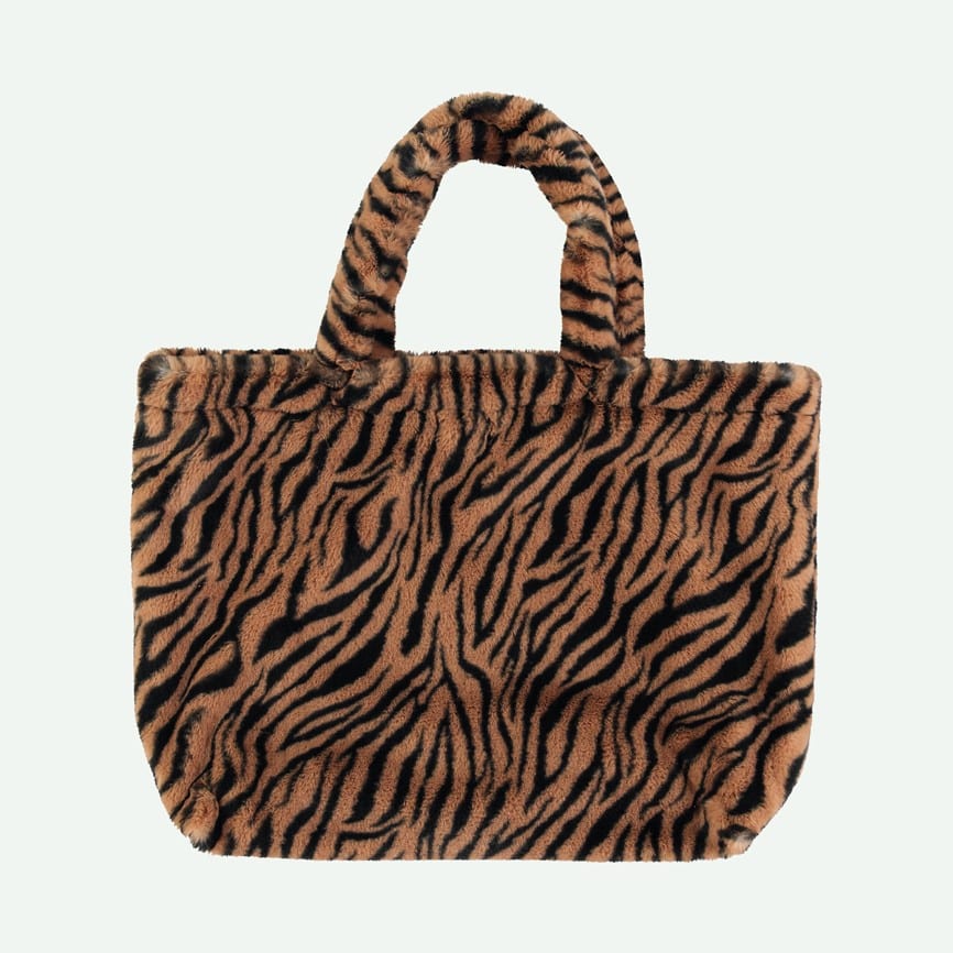 Tasche XL, Tiger faux-fur
