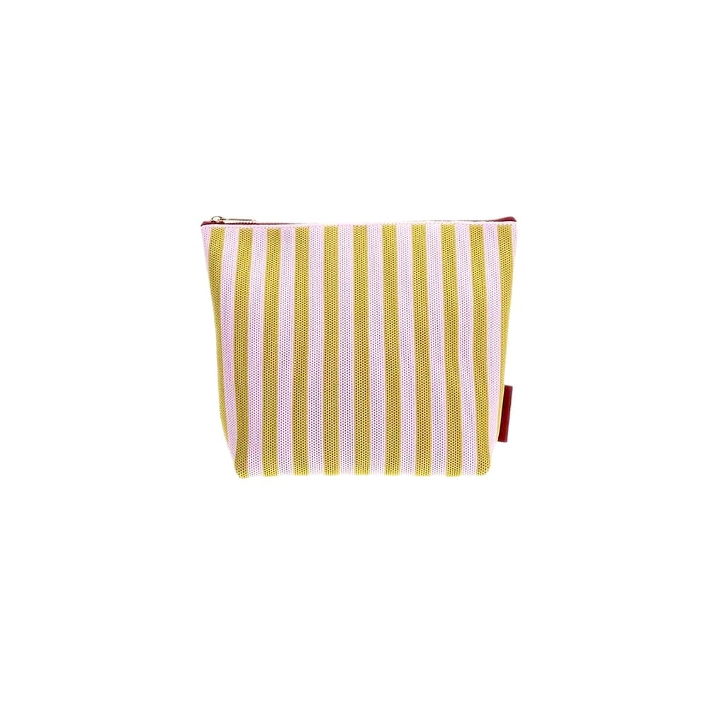 Kosmetiktasche *Knitted Stripes*, dolce pink + lemon leaf