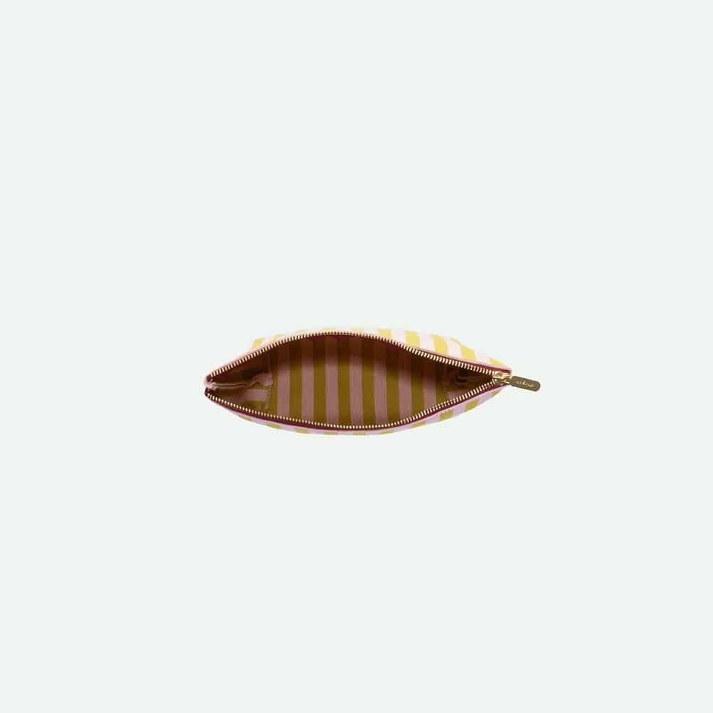 Kosmetiktasche *Knitted Stripes*, dolce pink + lemon leaf