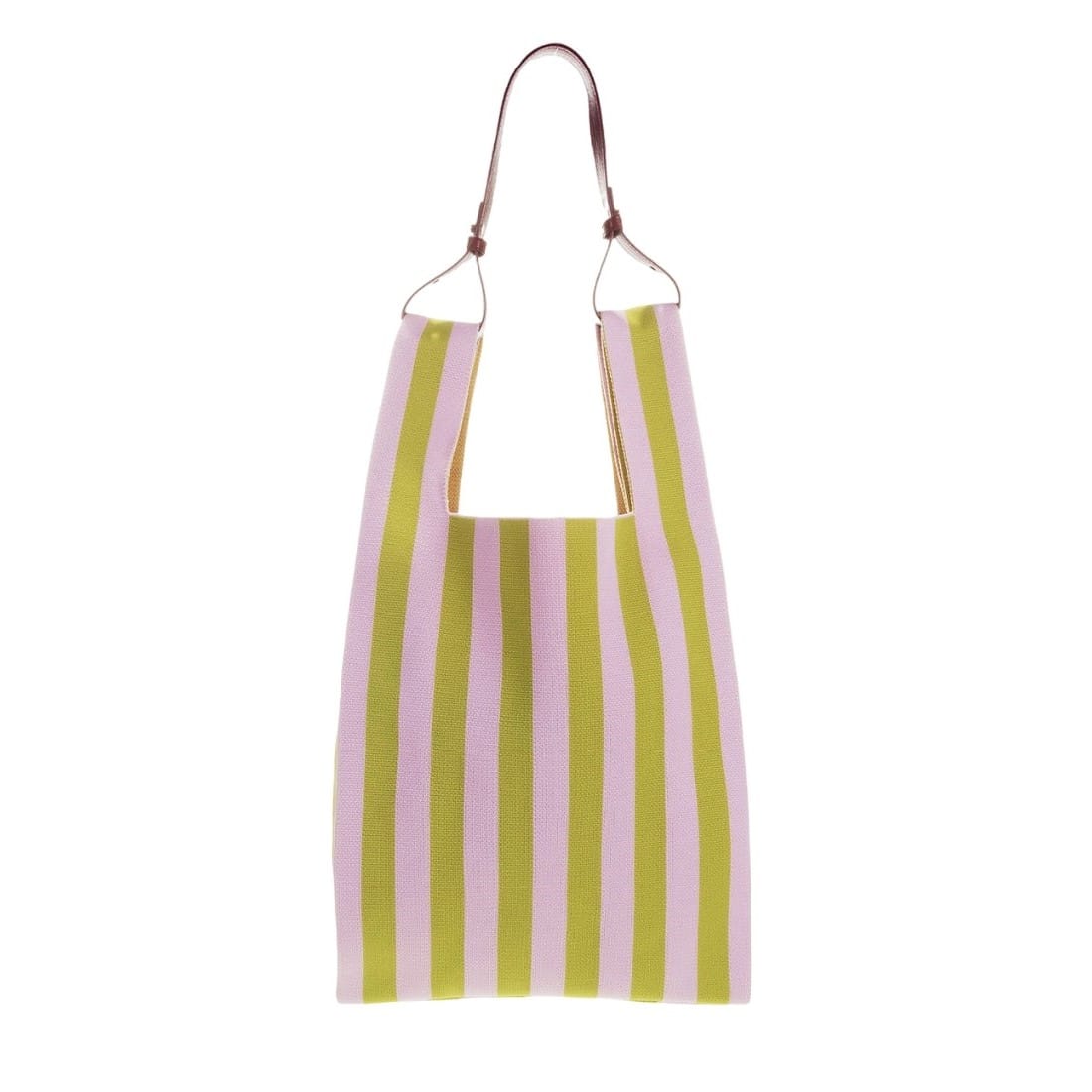 Markttasche *Knitted Stripes*, dolce pink + lemon leaf