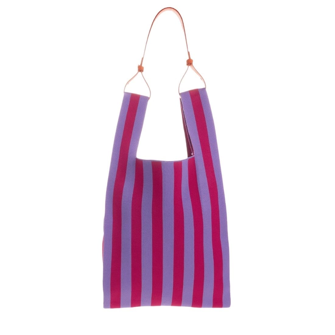 Markttasche *Knitted Stripes*, positano purple + sunset lilac