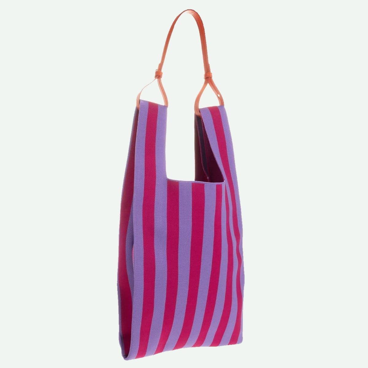 Markttasche *Knitted Stripes*, positano purple + sunset lilac