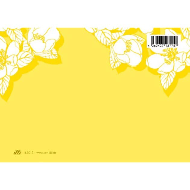Postkarte Blumen mit Goldprägung *Pelo* von illi, über Kyute