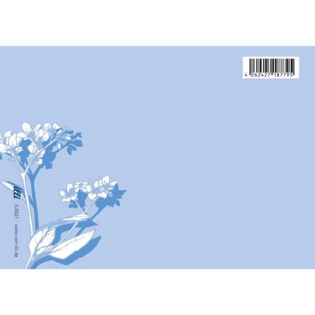 Postkarte Blumen mit Goldprägung *Walima* von illi, über Kyute