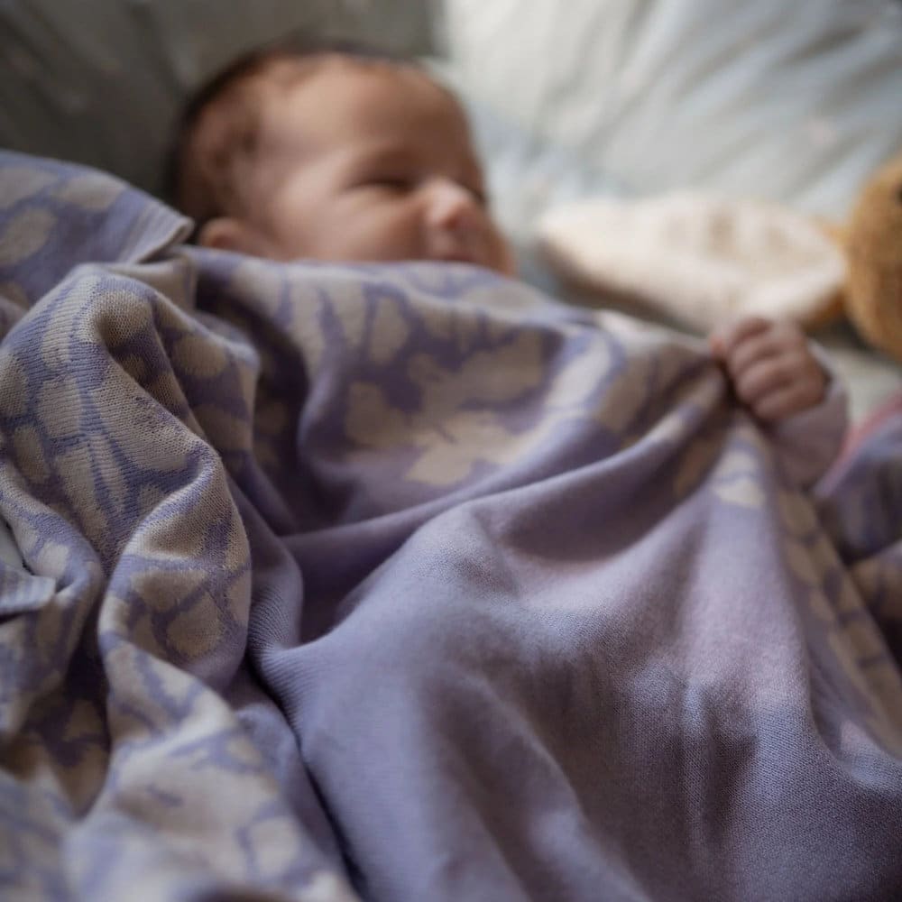 Personalisierte Babydecke *Iris*, Rot / Rosa