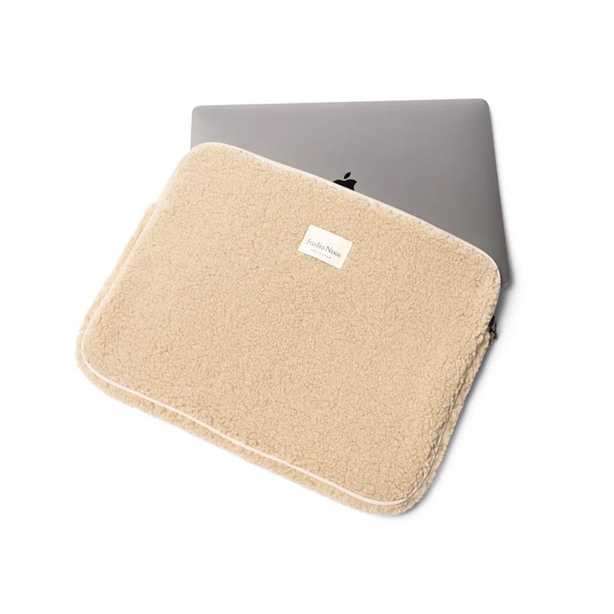 Laptop Tasche 15 Zoll *Teddy*, Ecru