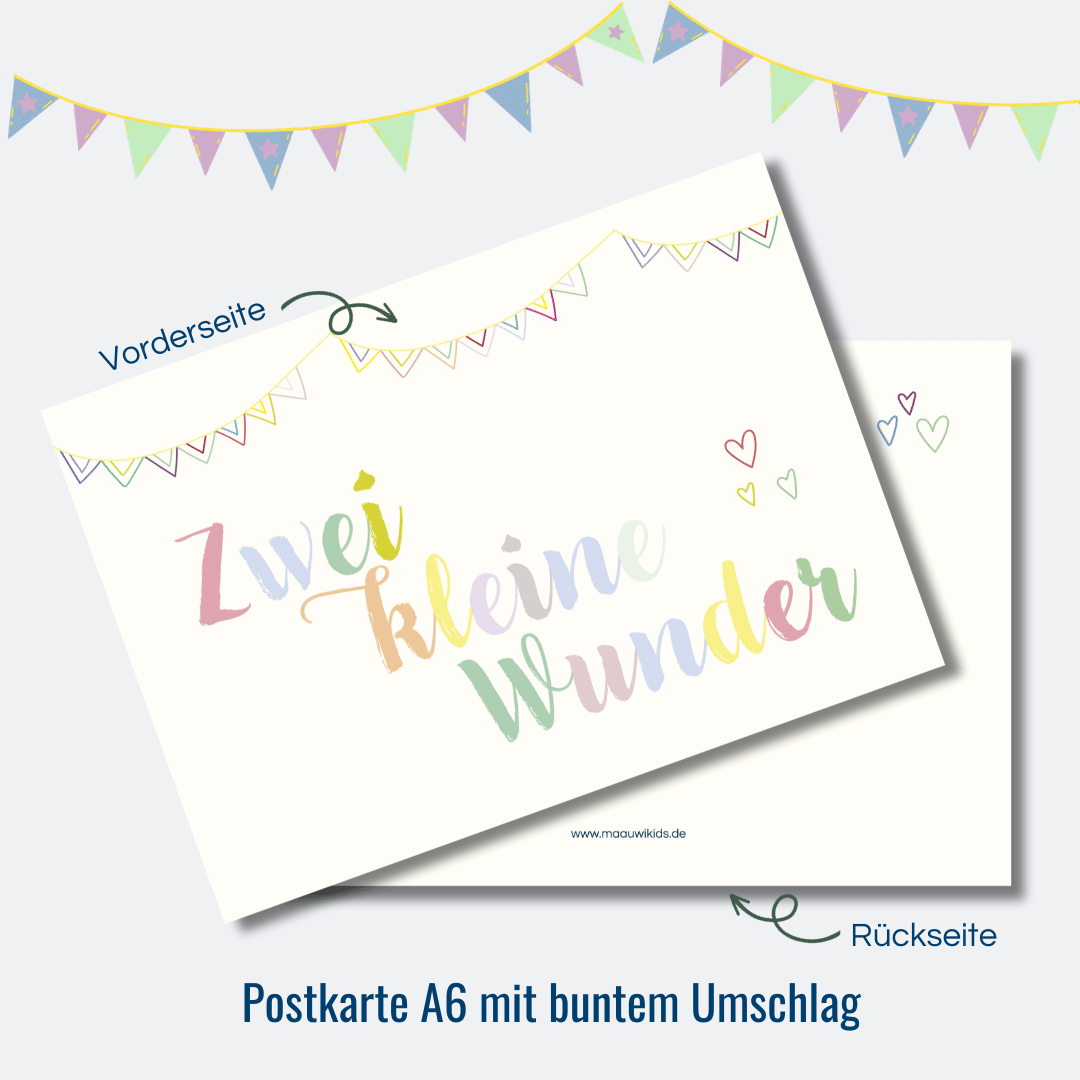 Babykarte Zwillinge