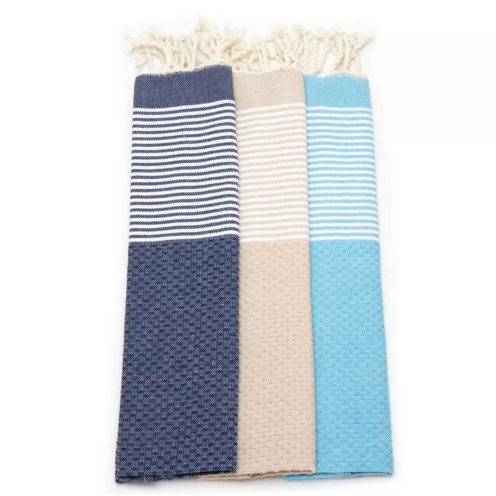 Handtuch *Fouta* Wabenmuster, Natural Raffia 70x50cm