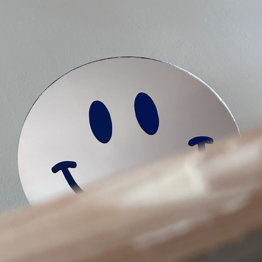 Spiegel *Happy Smile*, Dunkelblau