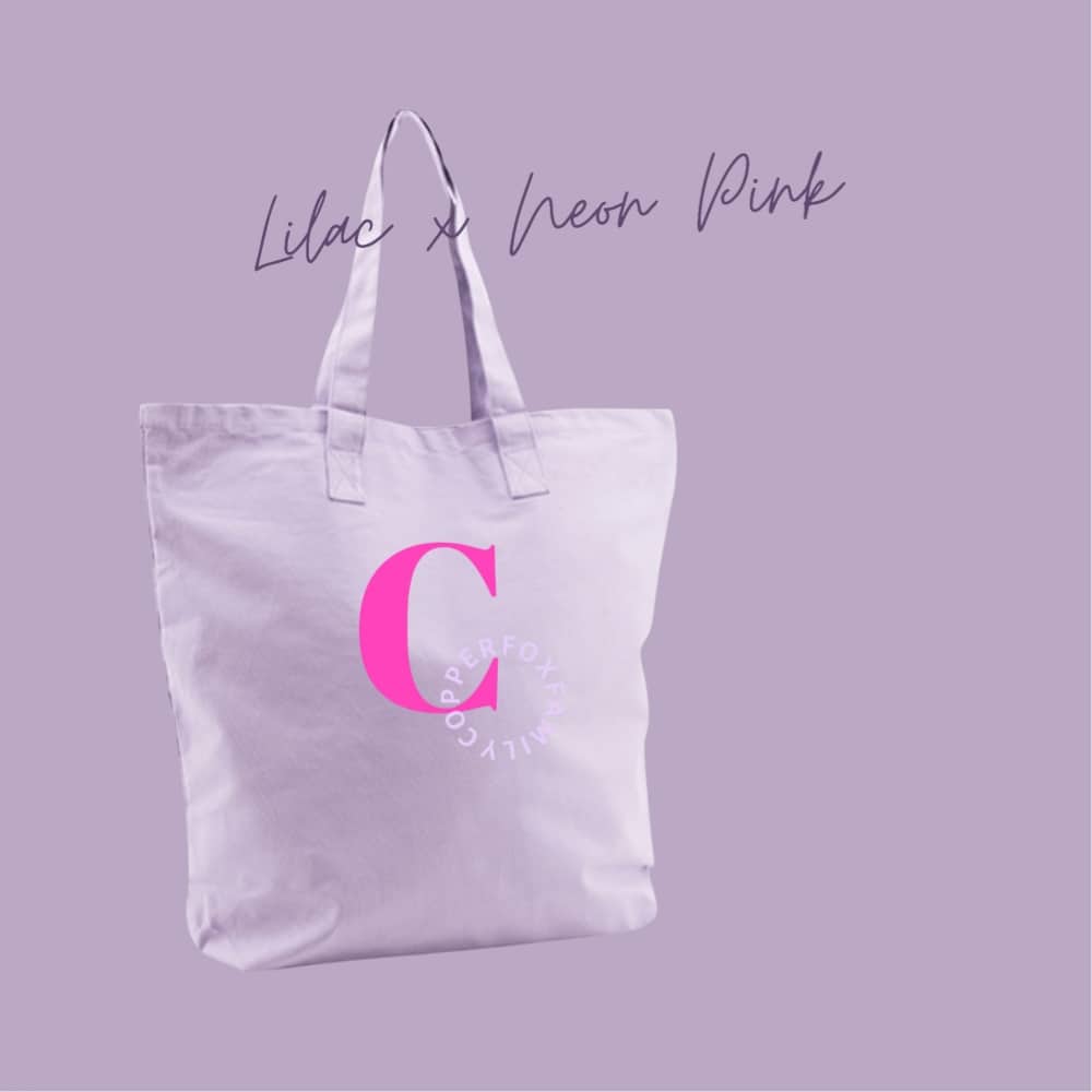 Jutebag XL *Neon Edition*, Lilac & Neon Pink