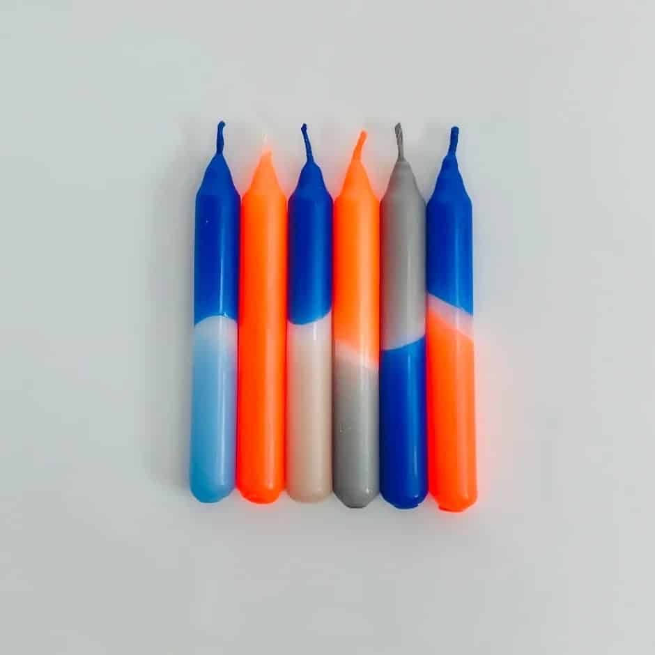 Kerzen *Konfetti*, Neon Blues