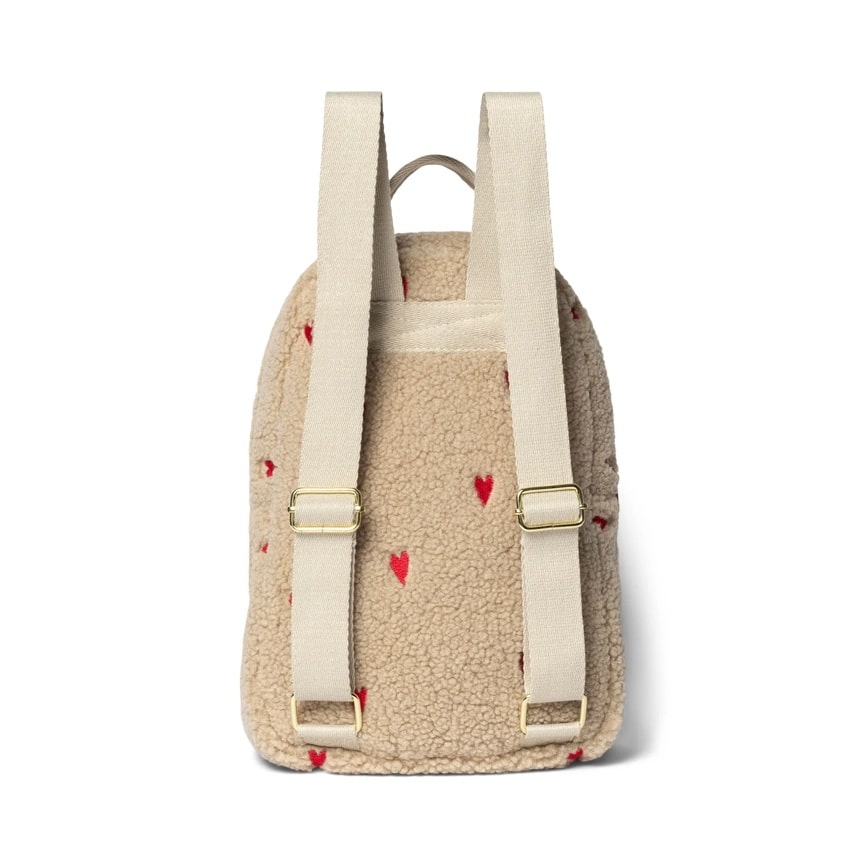 Rucksack Midi *Teddy Hearts*, Beige