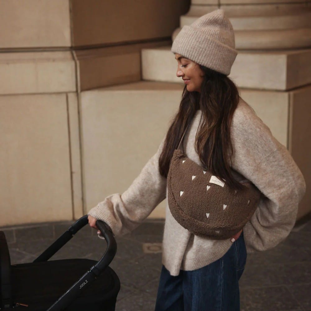 Bauchtasche, Fanny Pack *Teddy Hearts*, Braun