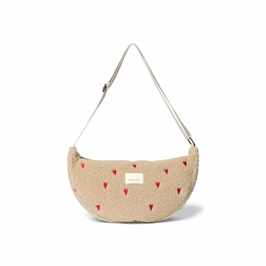 Bauchtasche, Fanny Pack *Teddy Hearts*, Beige