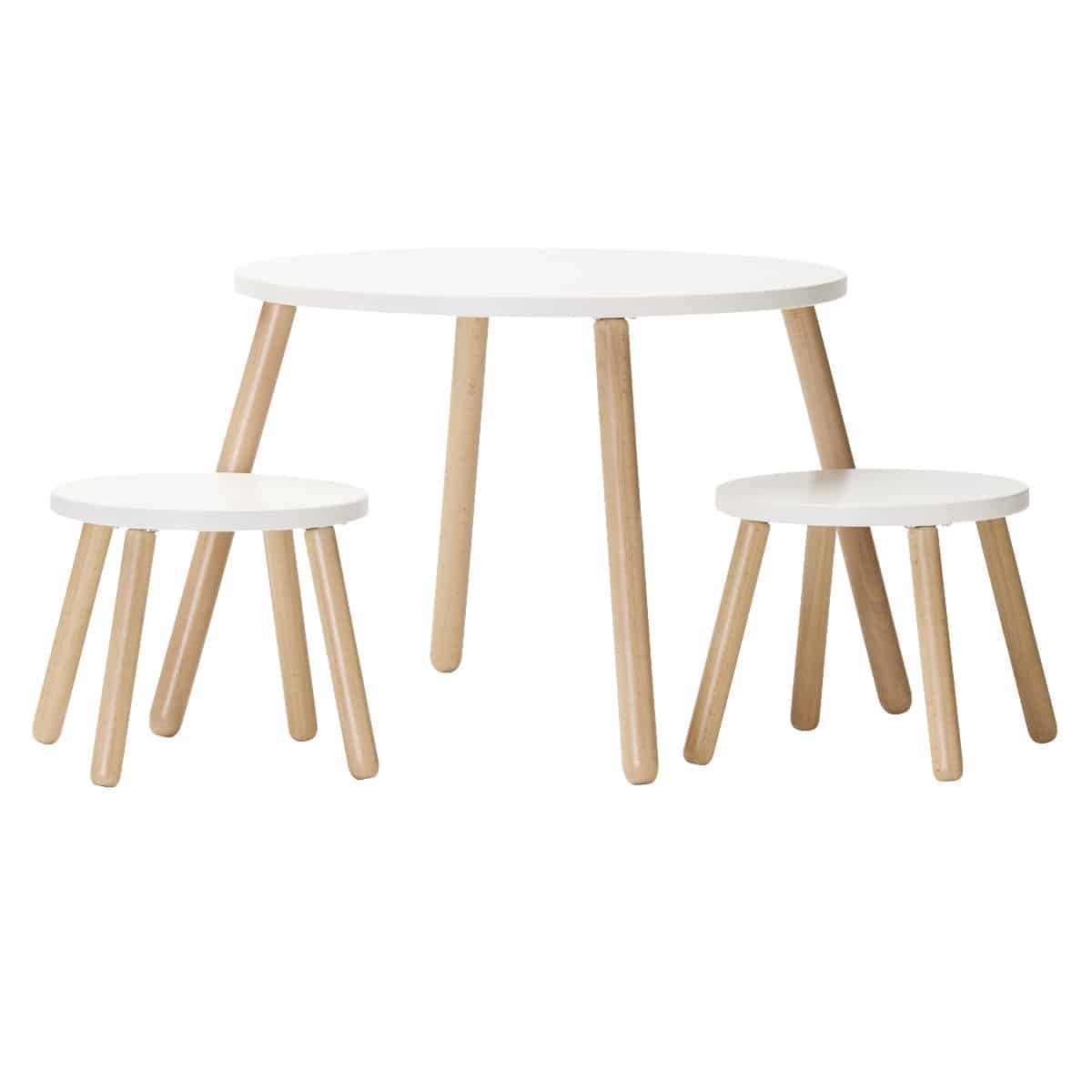 Hocker- und Tischset, weiß