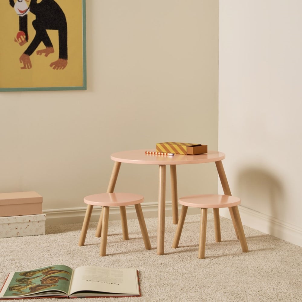 Hocker- und Tischset, apricot