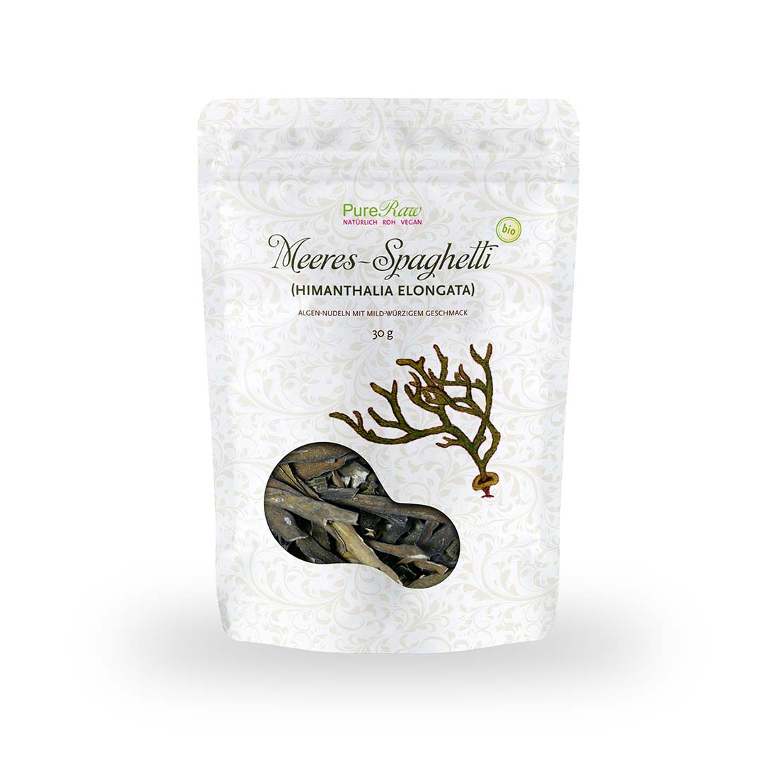 Meeres-Spaghetti *Himanthalia elongata*, getrocknete Algen (Bio & Roh), 30g