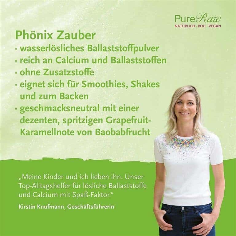 Phönix Zauber, Magisch oranges Getränkepulver (reich an Calcium und Ballaststoffen) 170 g