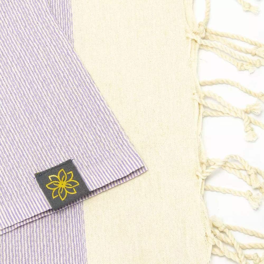 Tuch *Fouta* Hamamtuch Feine Linien, Dark Grapes 200x100cm