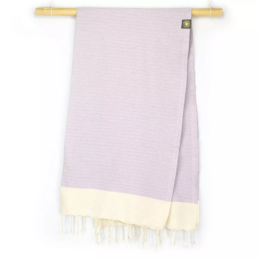 Tuch *Fouta* Hamamtuch Feine Linien, Dark Grapes 200x100cm