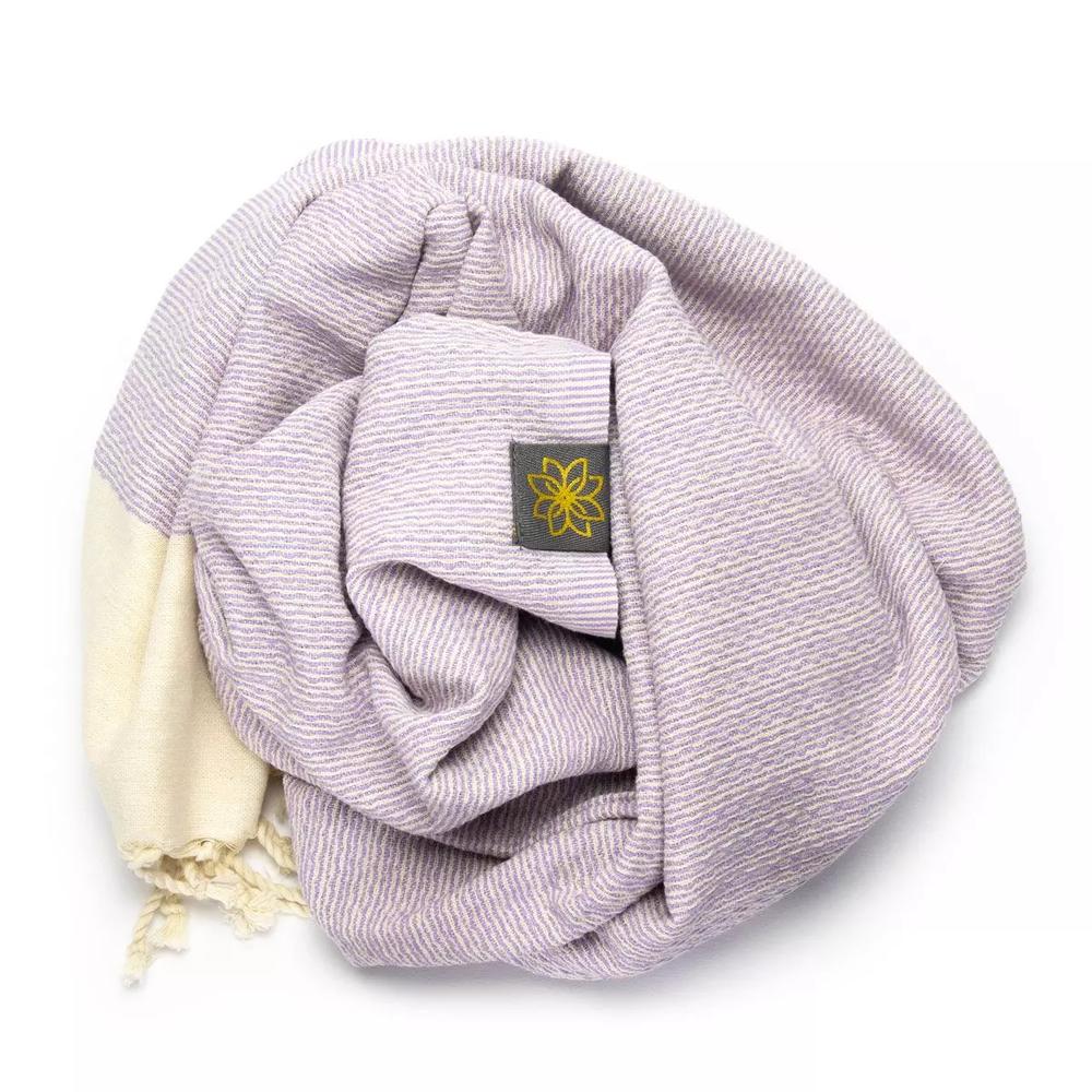 Tuch *Fouta* Hamamtuch Feine Linien, Dark Grapes 200x100cm