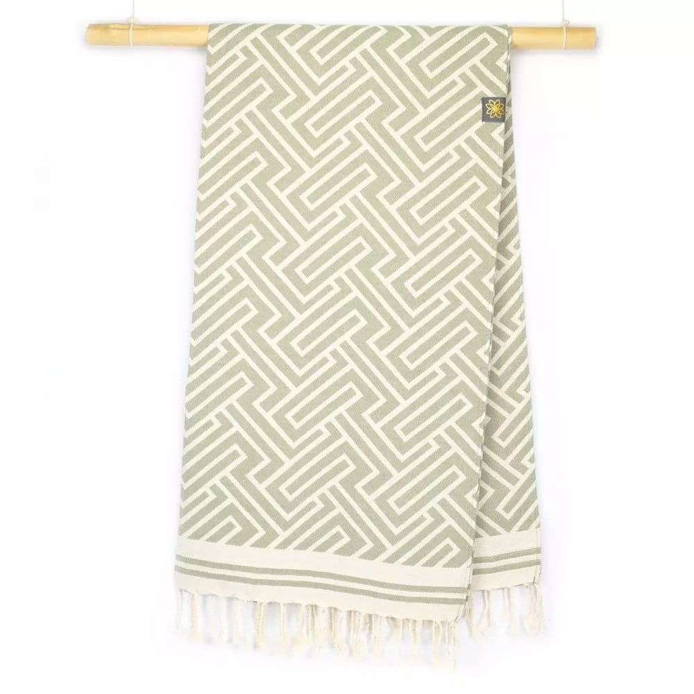 Tuch *Fouta* Hamamtuch Labyrinth, Desert Sage 200x100cm