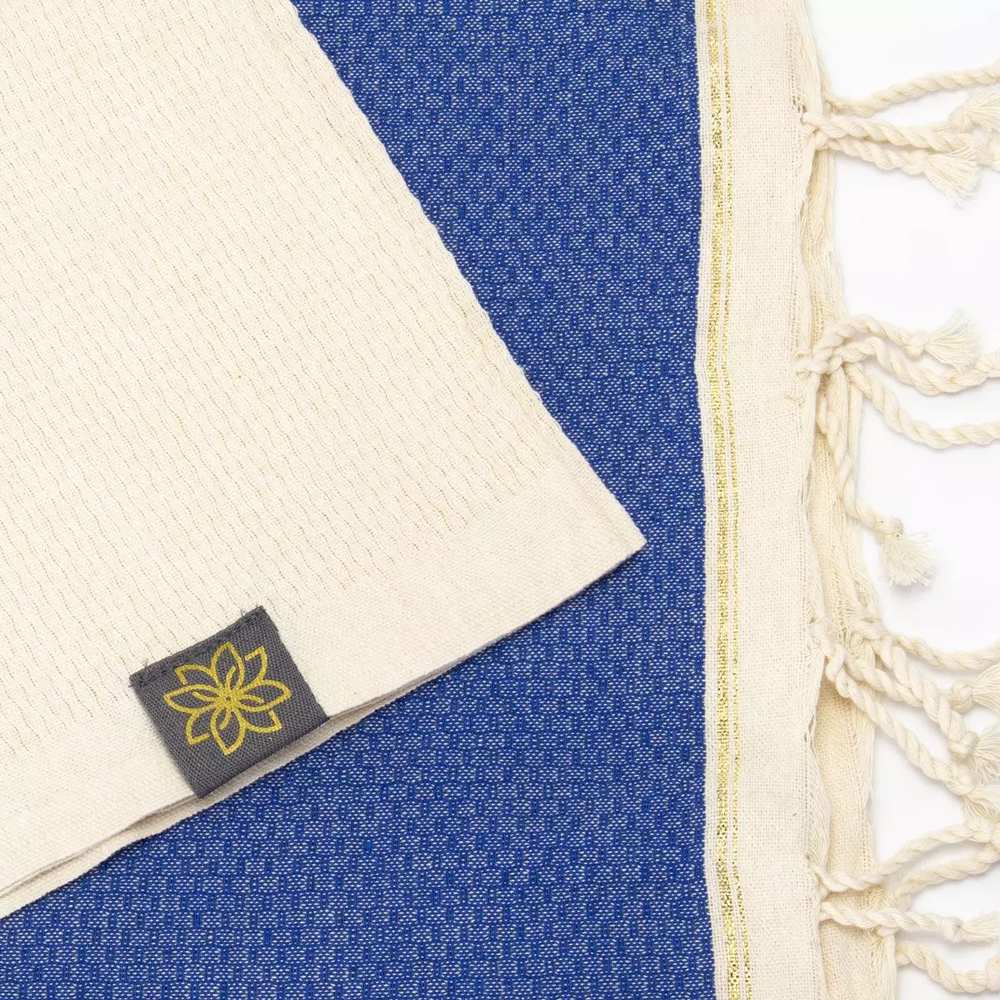 Tuch *Fouta* Hamamtuch Wabenmuster, Atlantic Breeze *Special Edition* 200x100cm