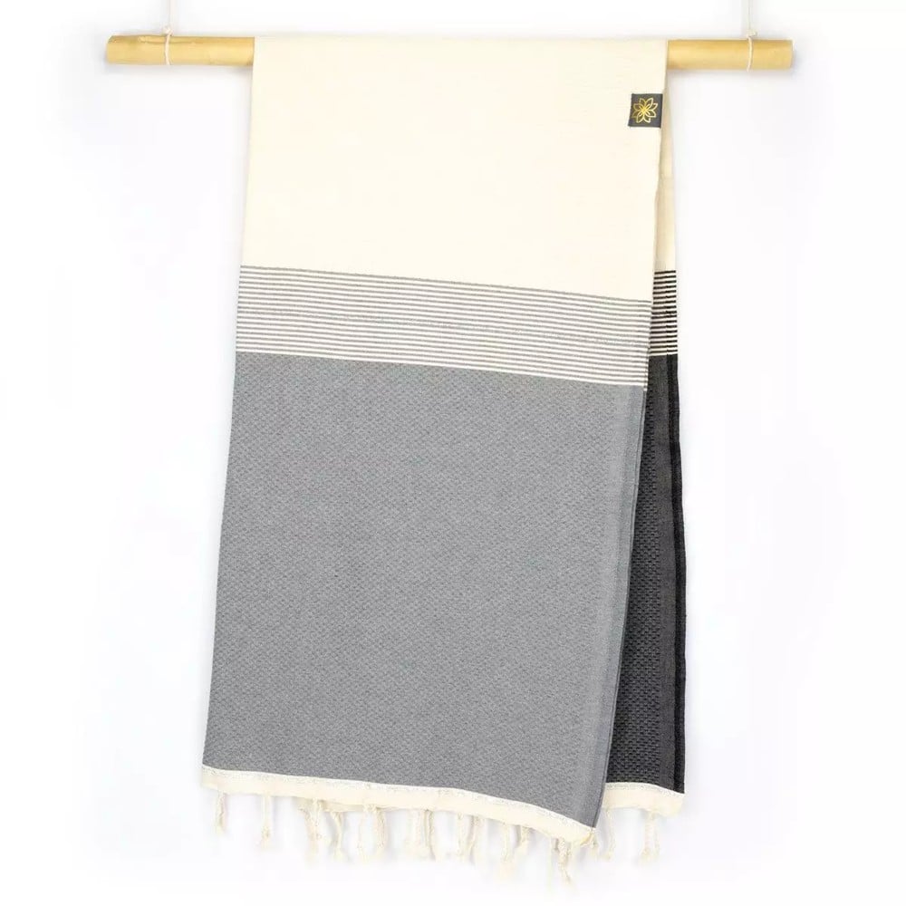Tuch *Fouta* Hamamtuch Wabenmuster, Black Panther *Special Edition* 200x100cm