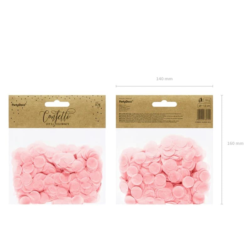 XL Pastell Konfetti, Rosa