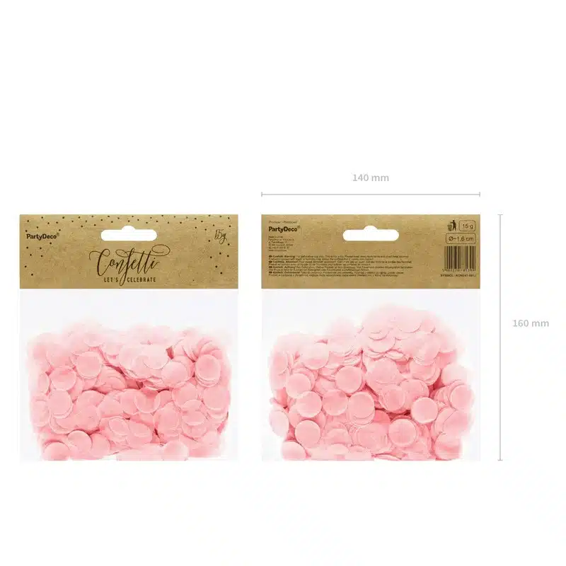 XL Pastell Konfetti, Rosa