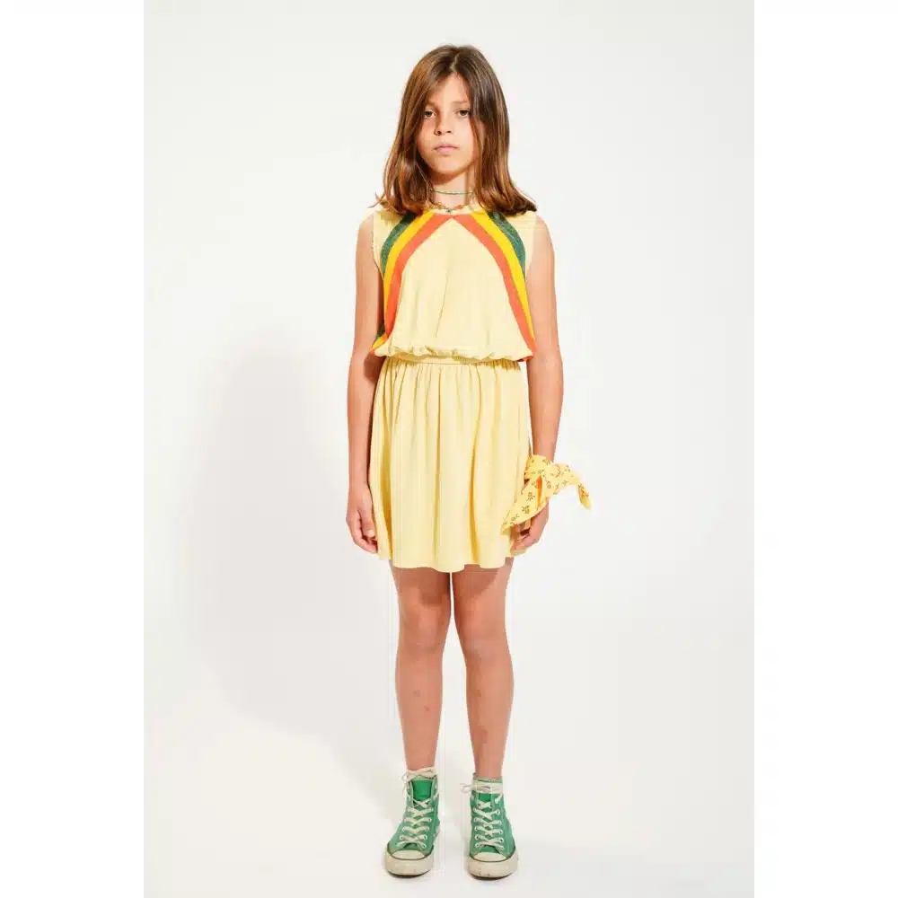 PiuPiuChick_short-dress_sand-multicolor-stripes3