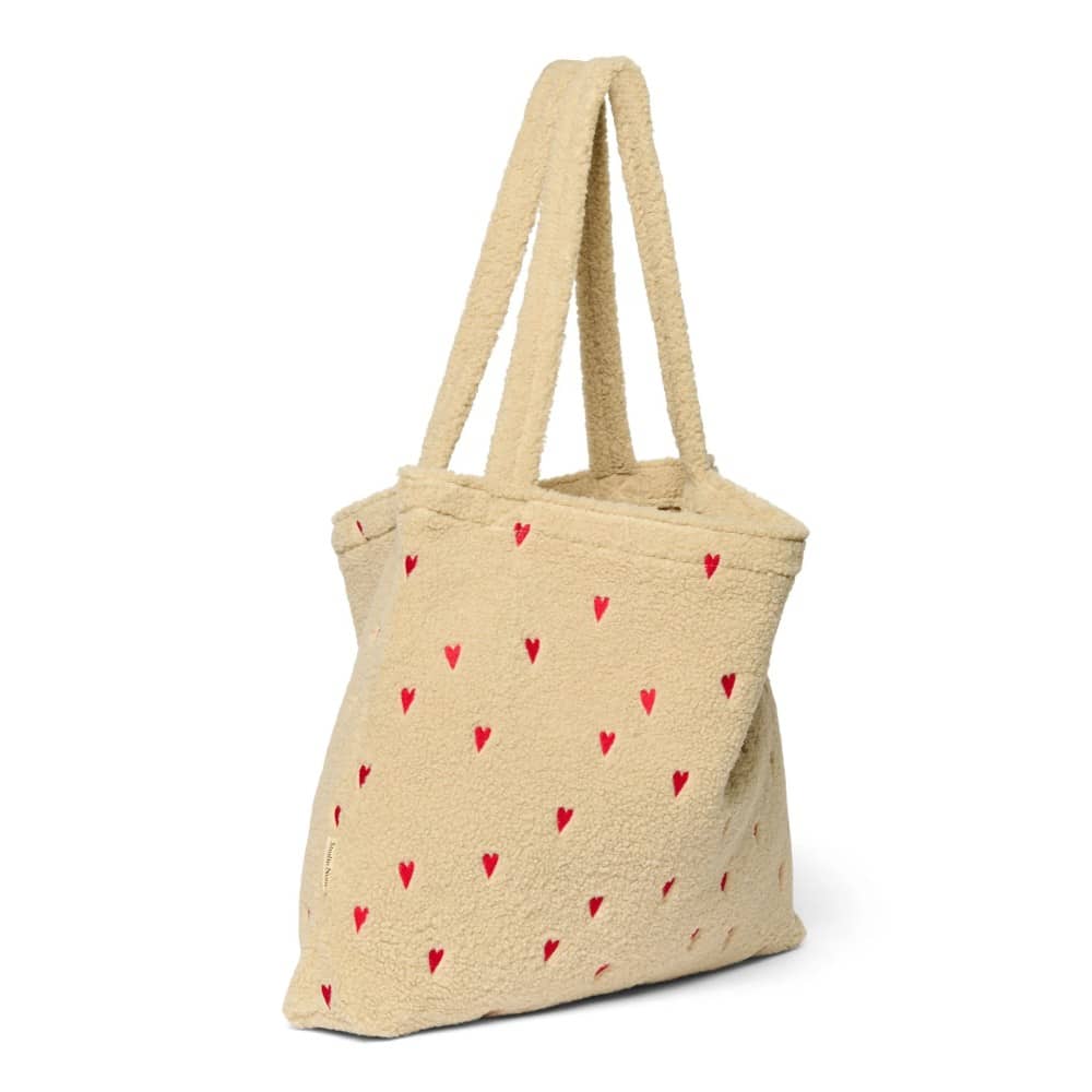 Mom Bag *Teddy Hearts*, Ecru, Limited Edition