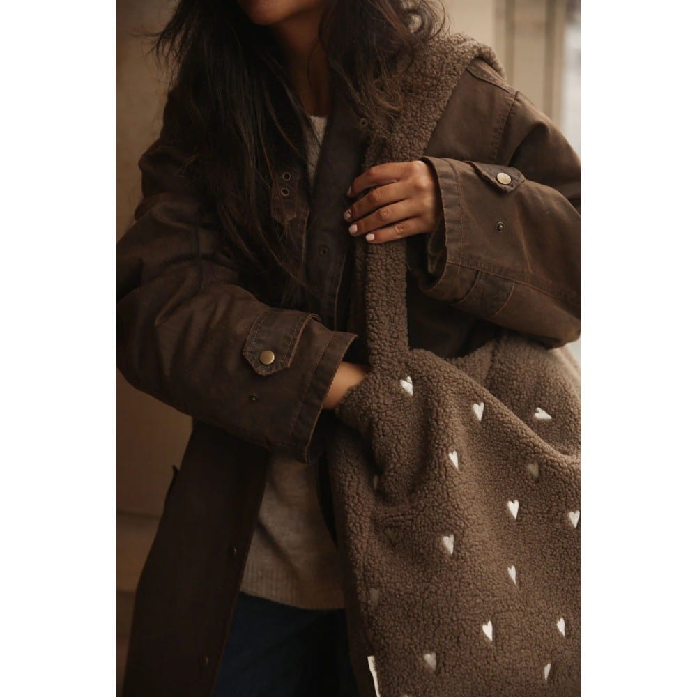 Mom Bag *Teddy Hearts*, Brown, Limited Edition