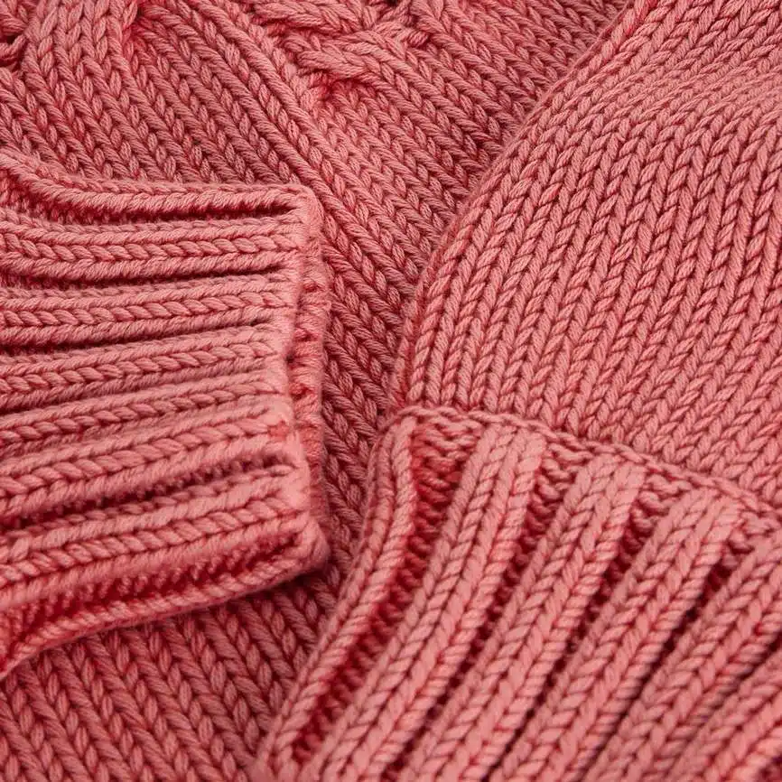 Pullover Zopfmuster *Mia*, Coral Pink