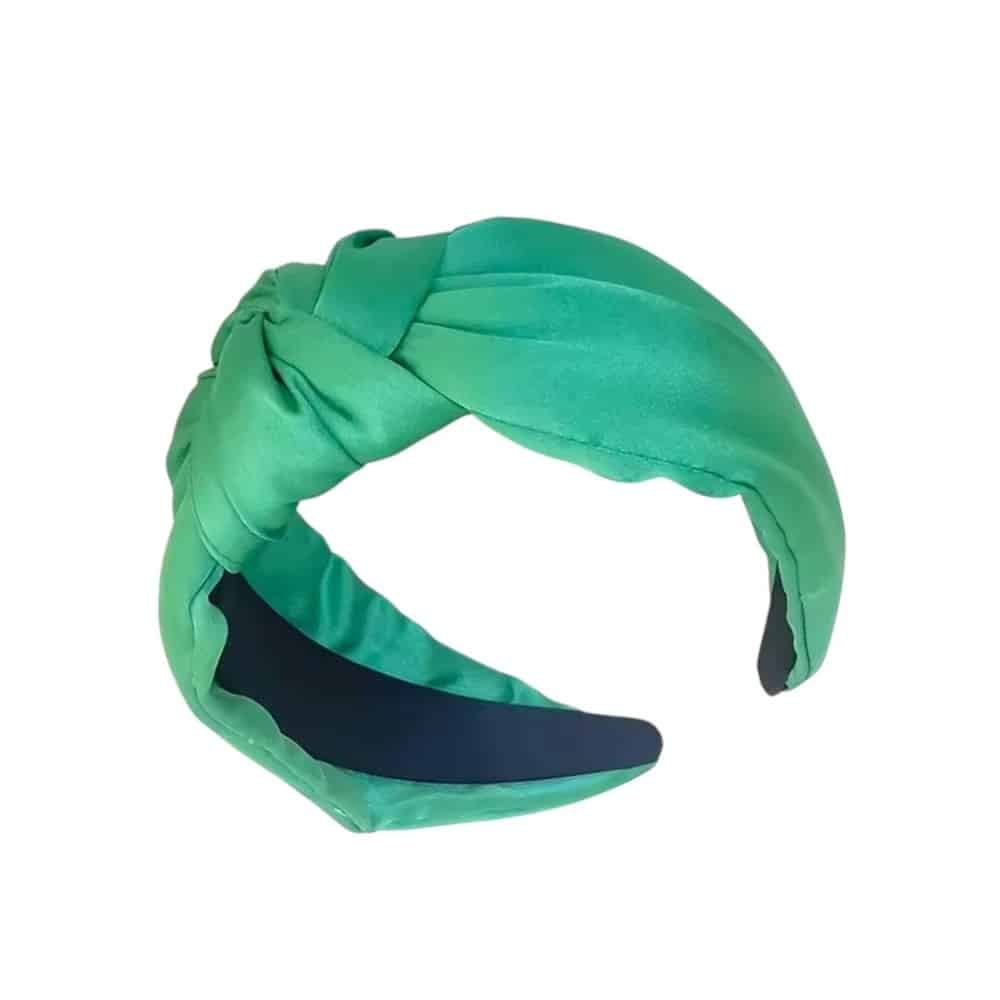 Haarreifen aus Satin, Grün