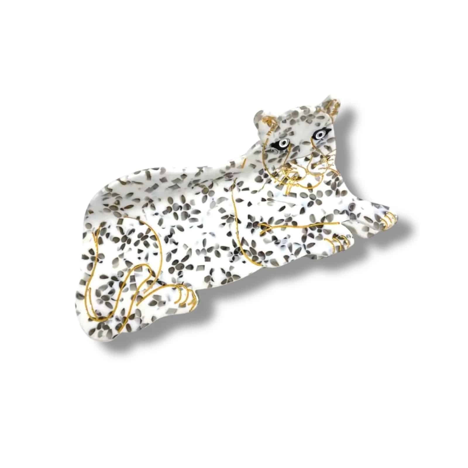 Haarklammer, White Leopard