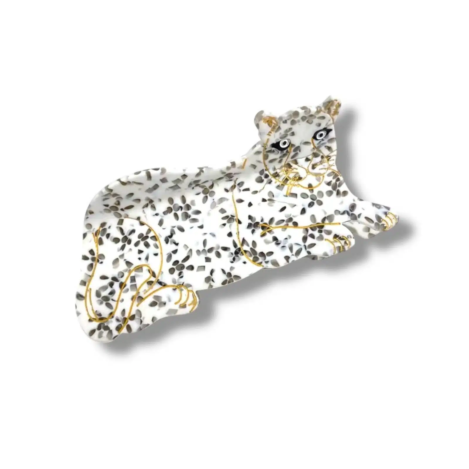 Haarklammer, White Leopard