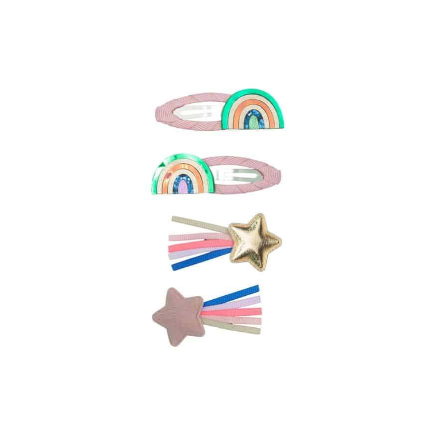 Haarspangen *Stars & Rainbows*, 4er Set