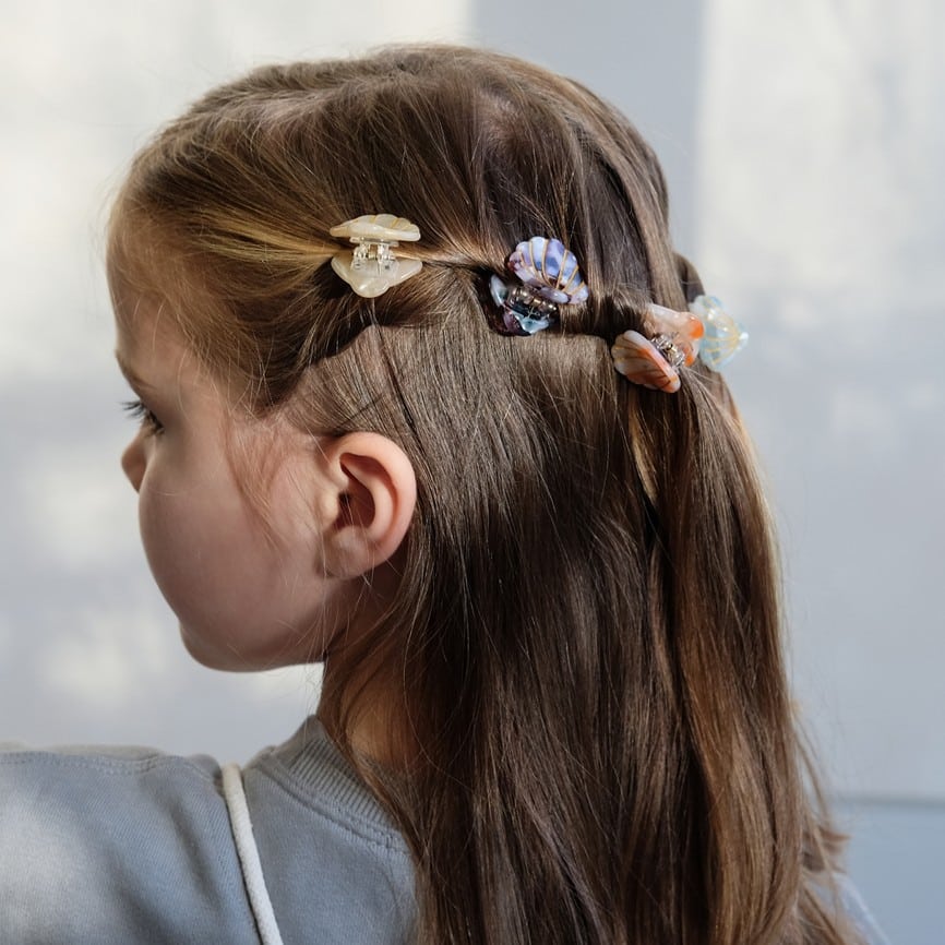 Mini Haarklammern *Shell*, 6er Set