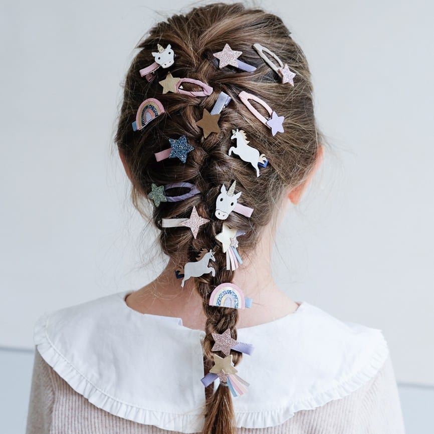 Haarclips *Unicorn*, 8er Set