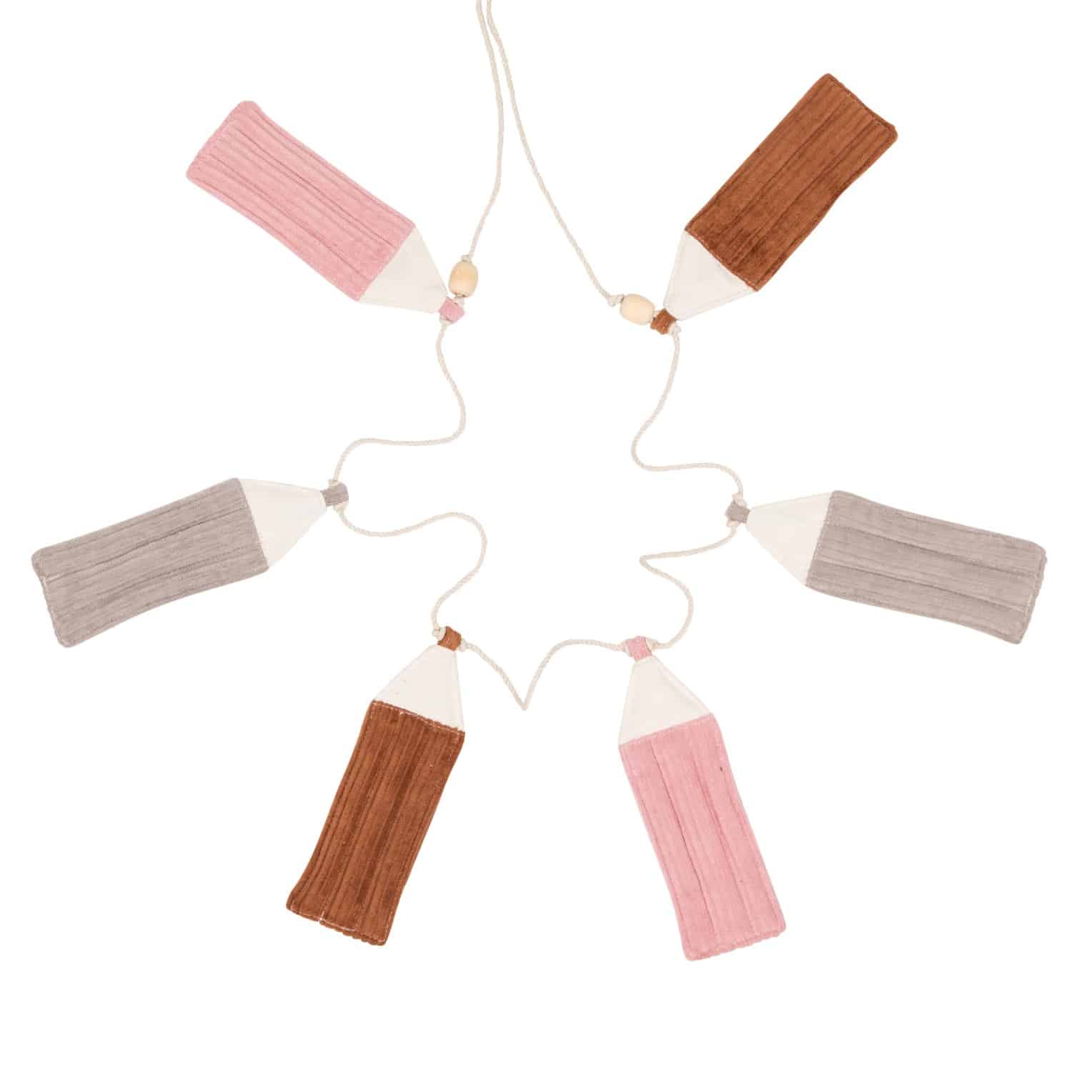 Girlande mit Buntstiften *Pastell*