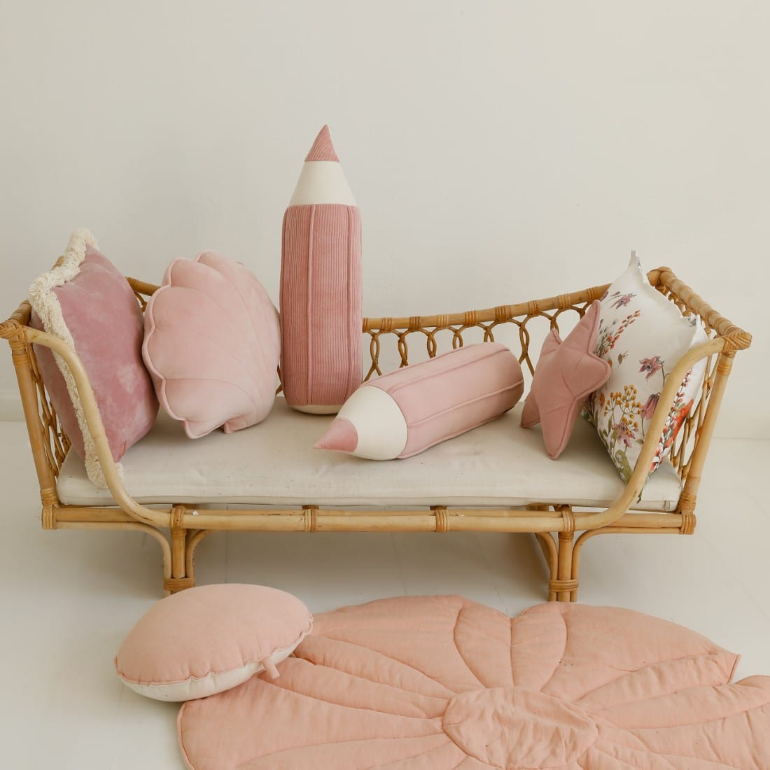 Buntstiftkissen aus Cord *Pink*
