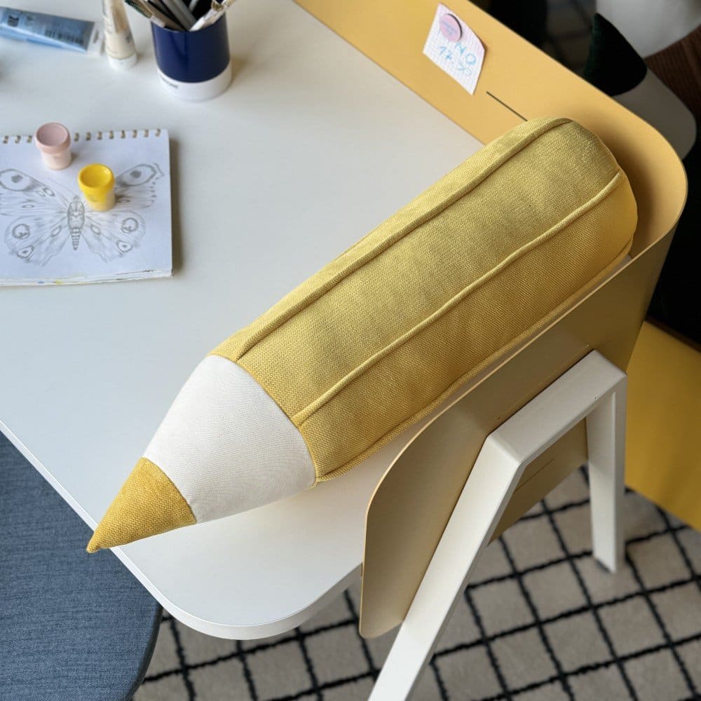 Buntstiftkissen aus Samt *Yellow*