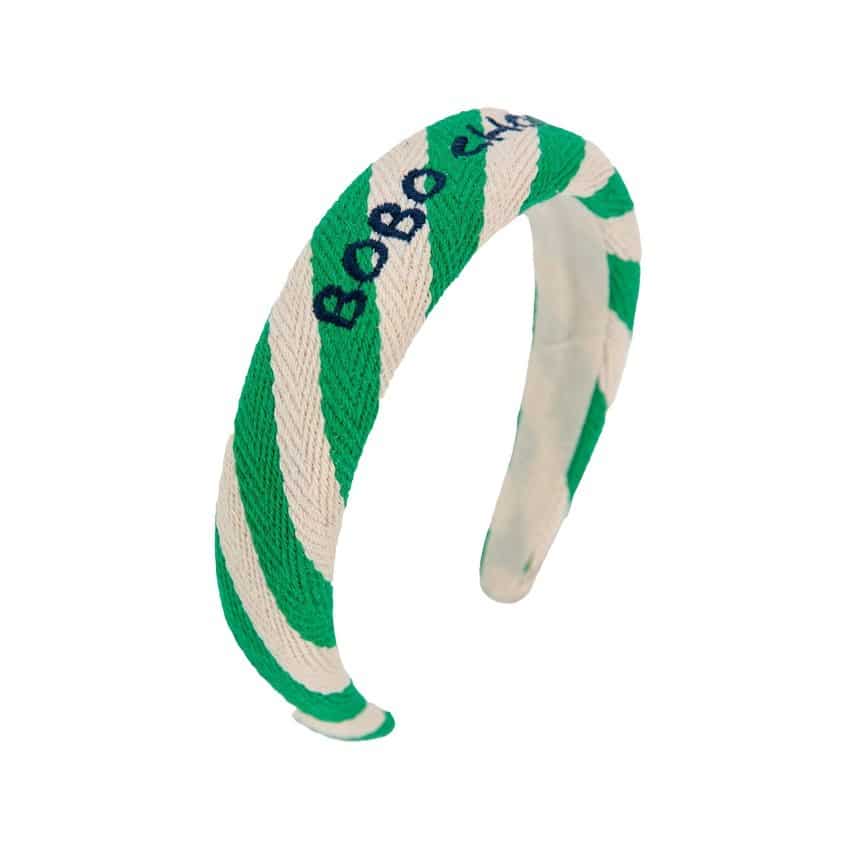 Haarreif *Stripes*, White & Green